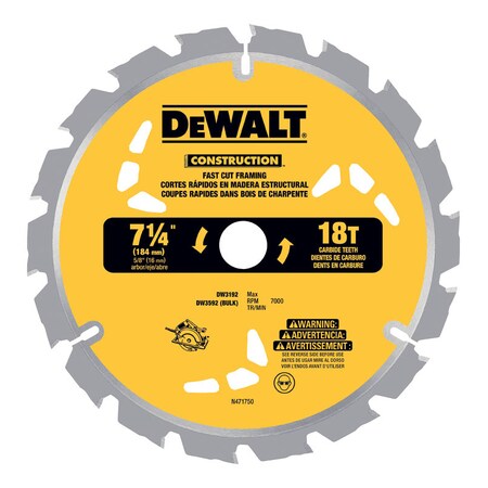 Dewalt BLADE SAW 7-1/4 18T DWLT DW3192